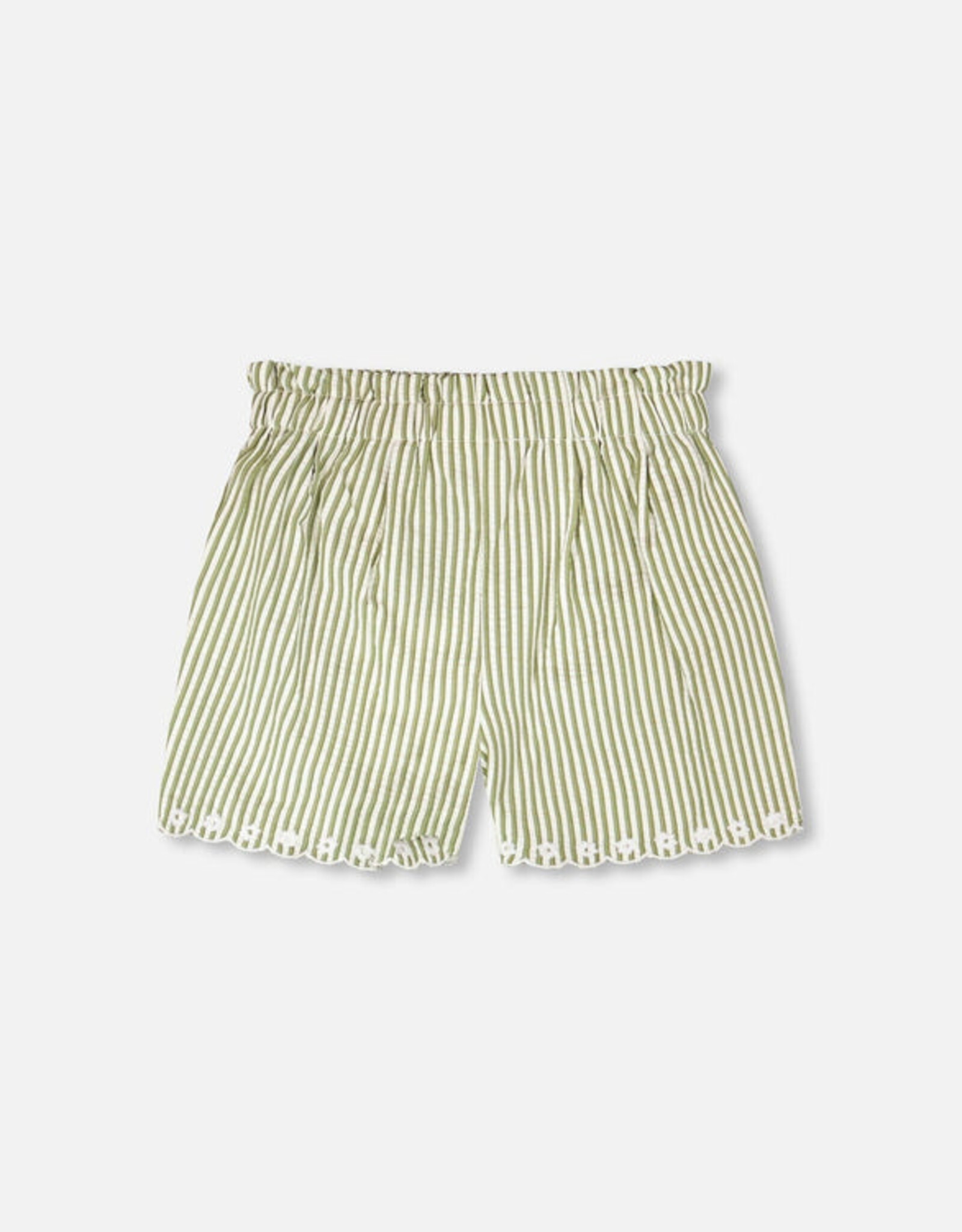 DeuxParDeux SP26 G Embroider Stripe Shorts