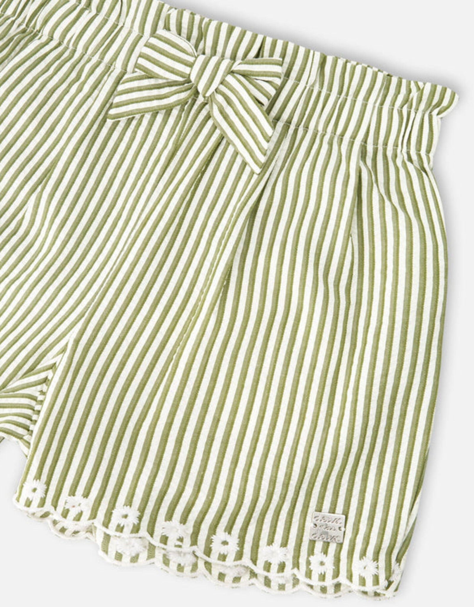 DeuxParDeux SP26 G Embroider Stripe Shorts