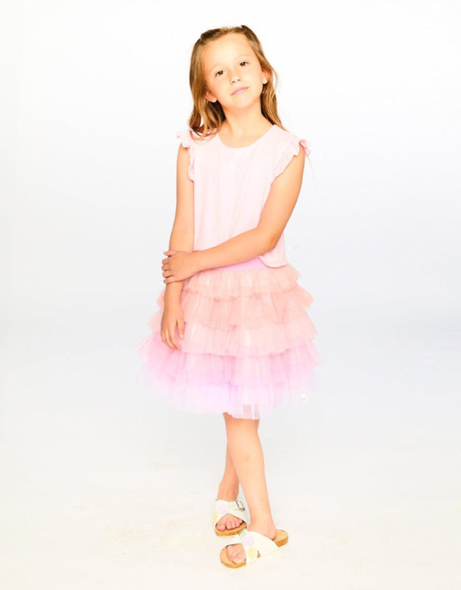 DeuxParDeux SP26 G Tulle Bi-Material Dress
