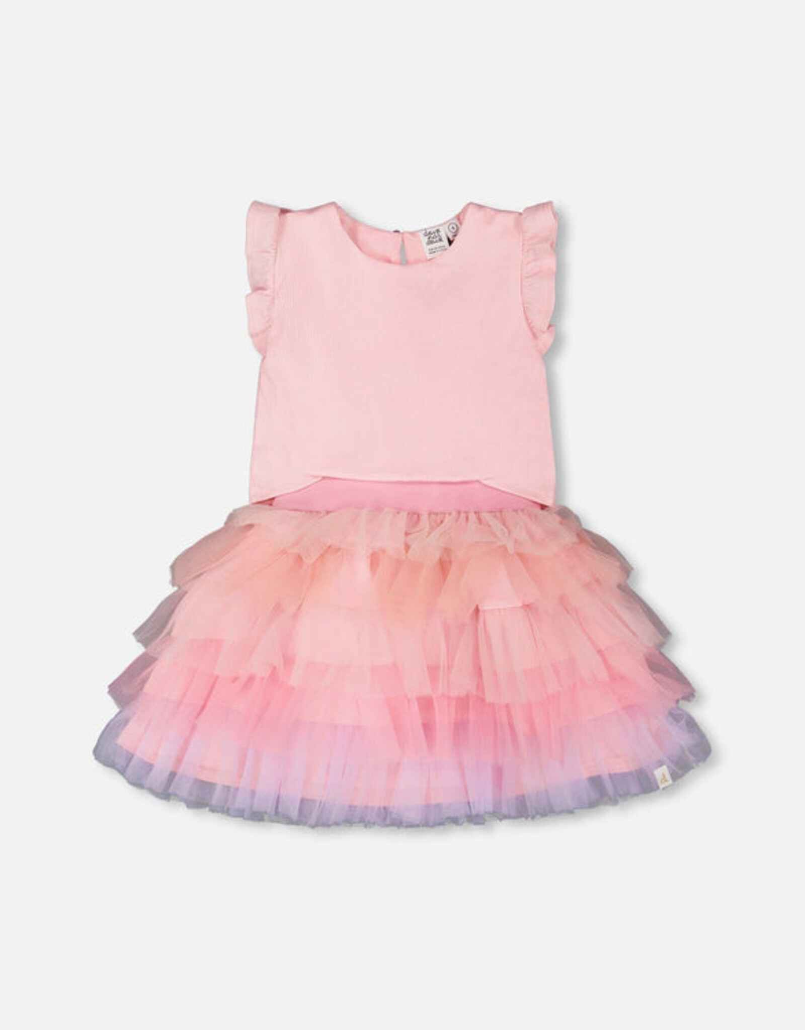 DeuxParDeux SP26 G Tulle Bi-Material Dress