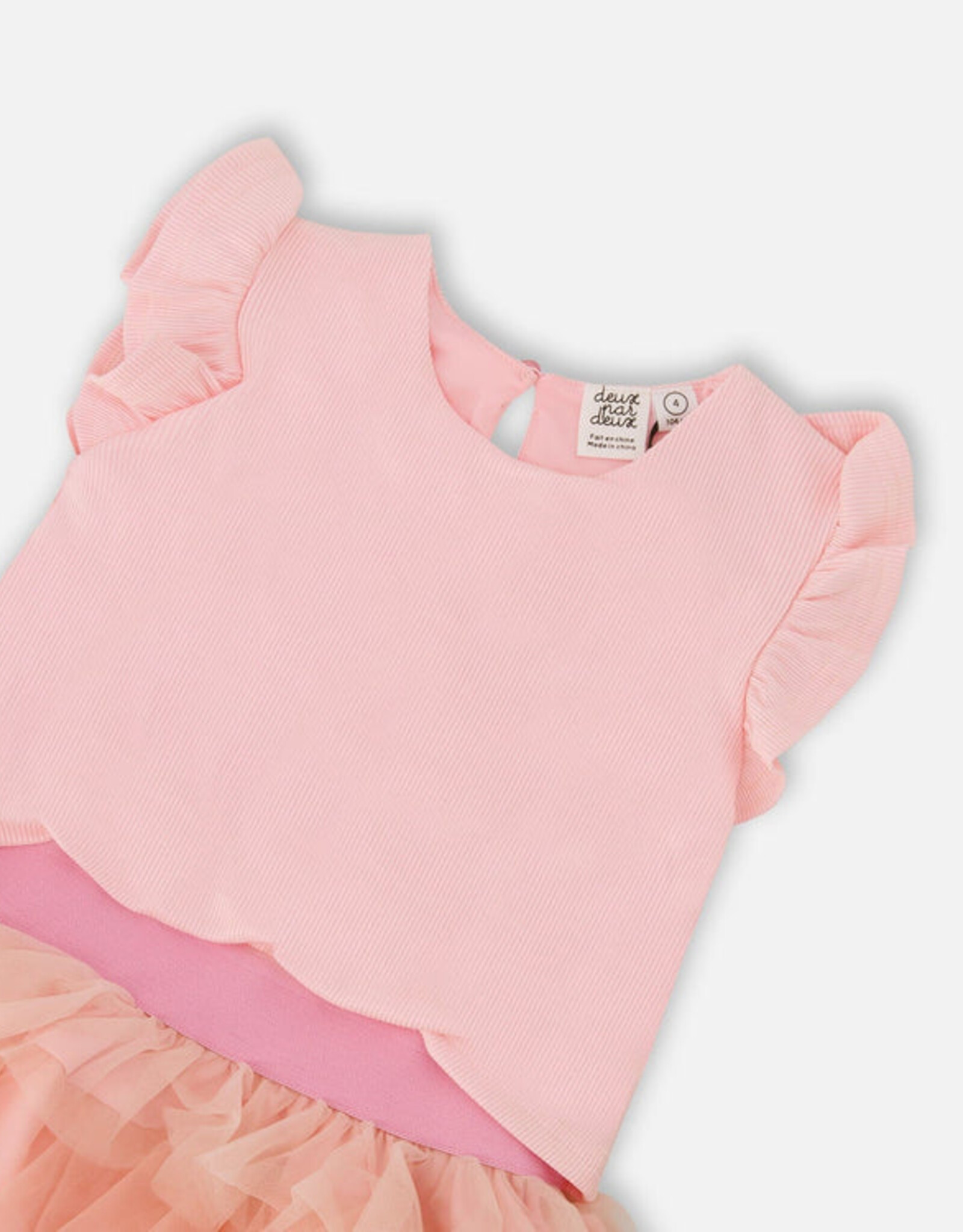 DeuxParDeux SP26 G Tulle Bi-Material Dress