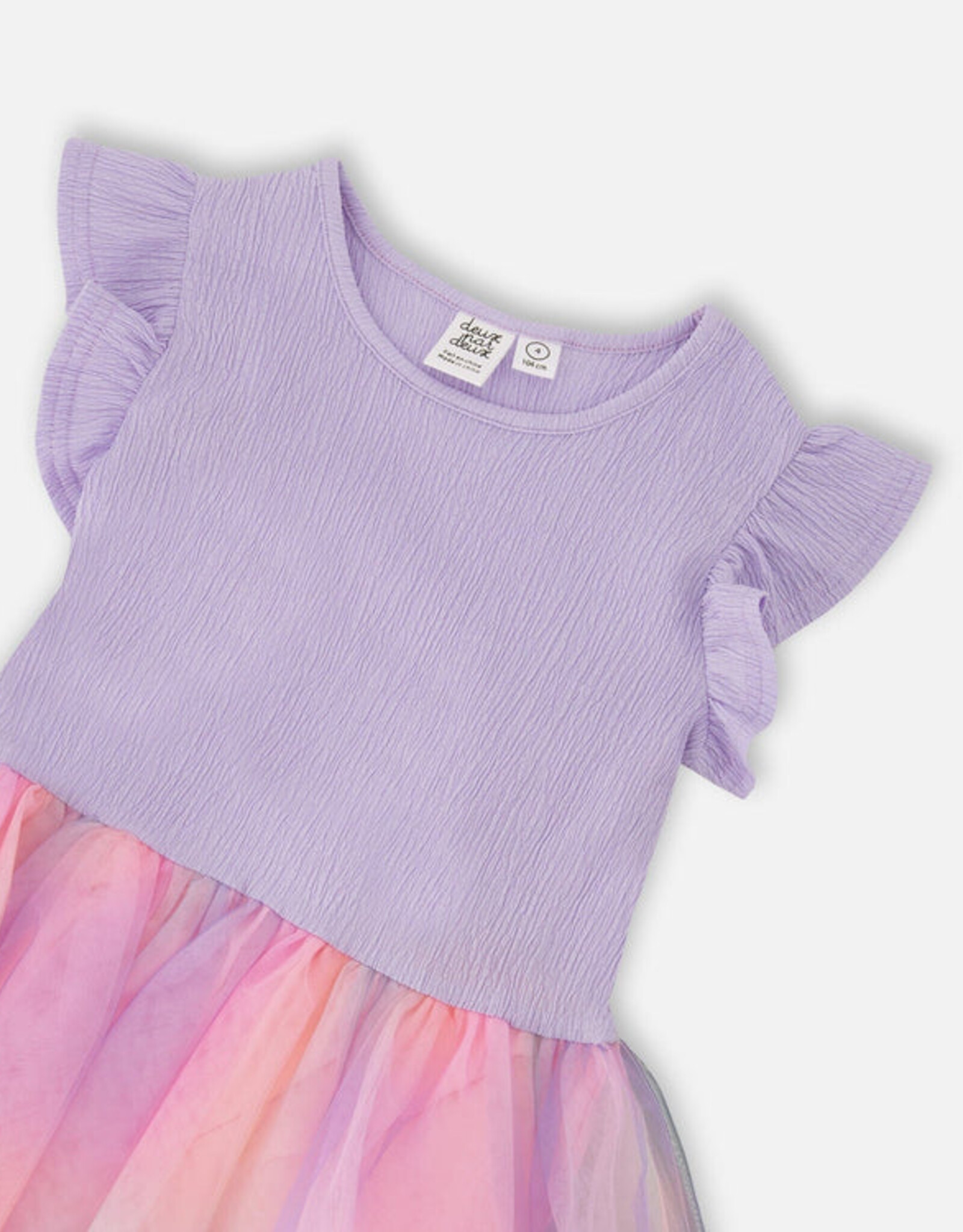 DeuxParDeux SP26 G Mesh Bi-Material Dress