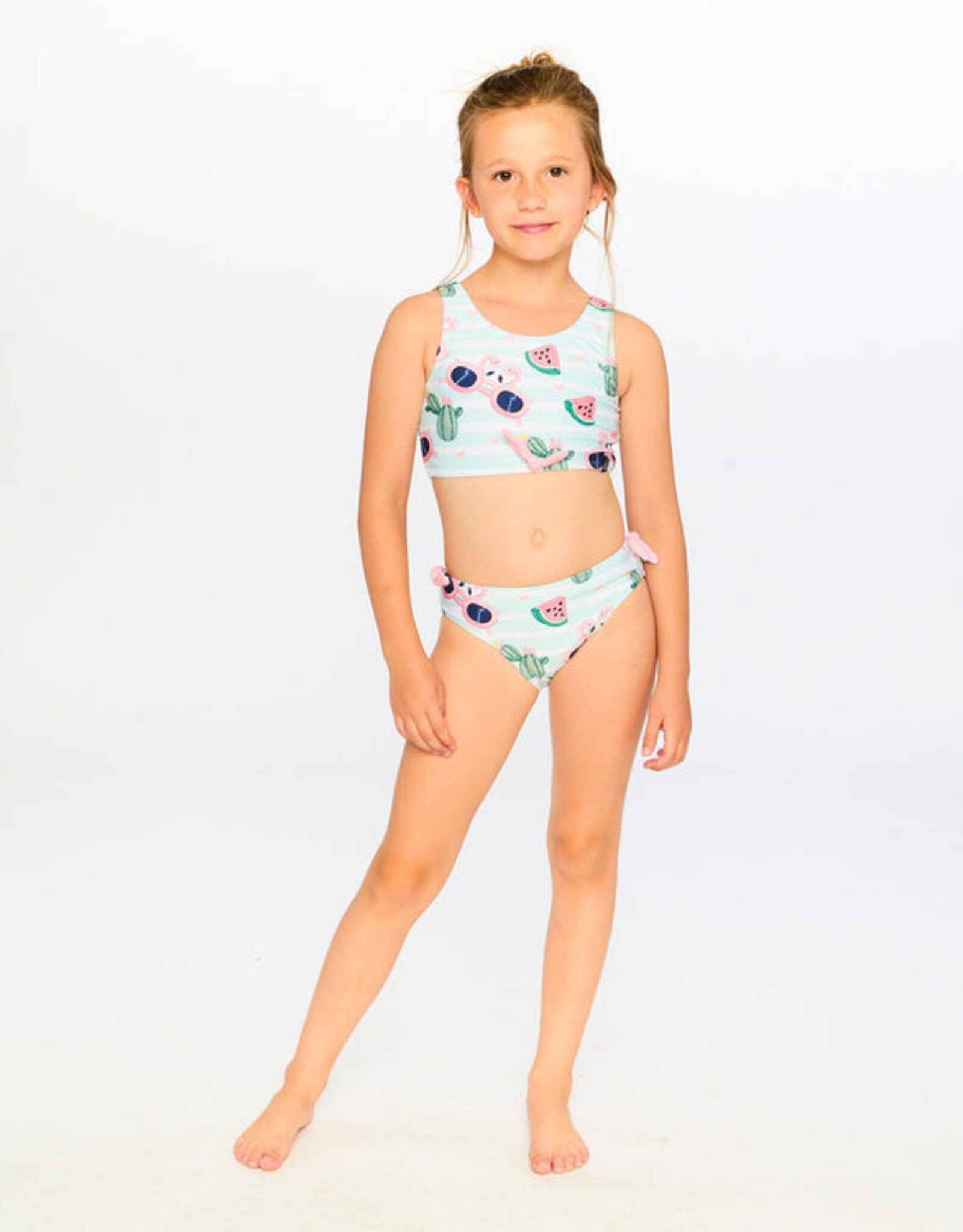 DeuxParDeux SP26 G Flamingo & Cactus 2pc Swimsuit