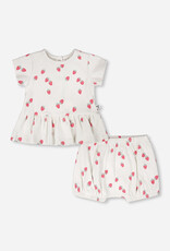 DeuxParDeux SP26 Strawberry Top & Short Set