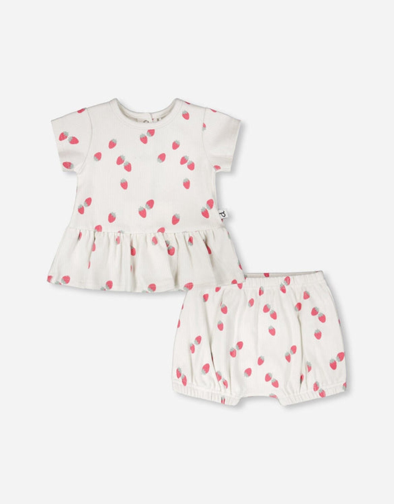 DeuxParDeux SP26 Strawberry Top & Short Set