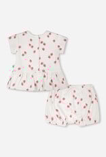 DeuxParDeux SP26 Strawberry Top & Short Set