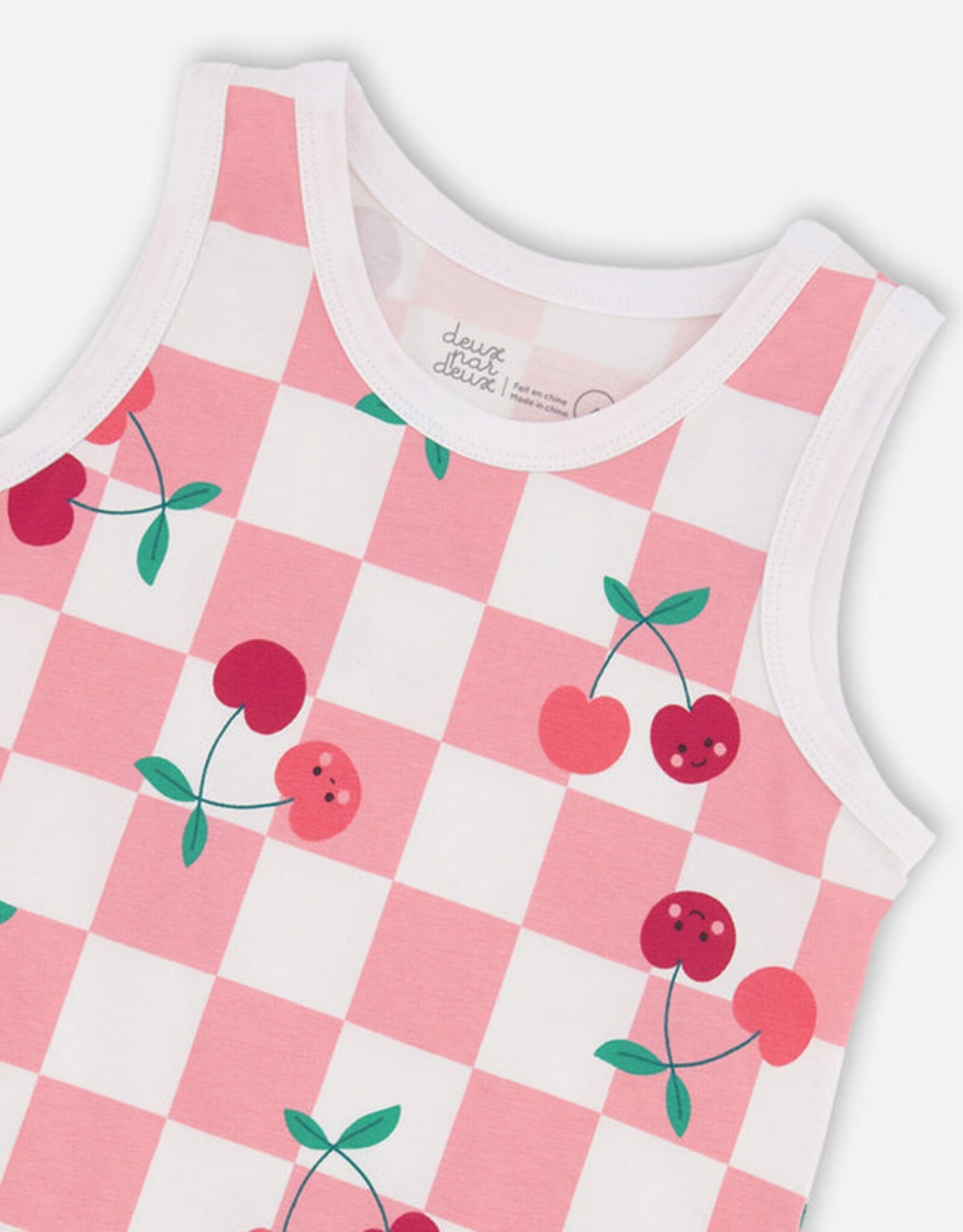 DeuxParDeux SP26 G Cherry Check Tank Top