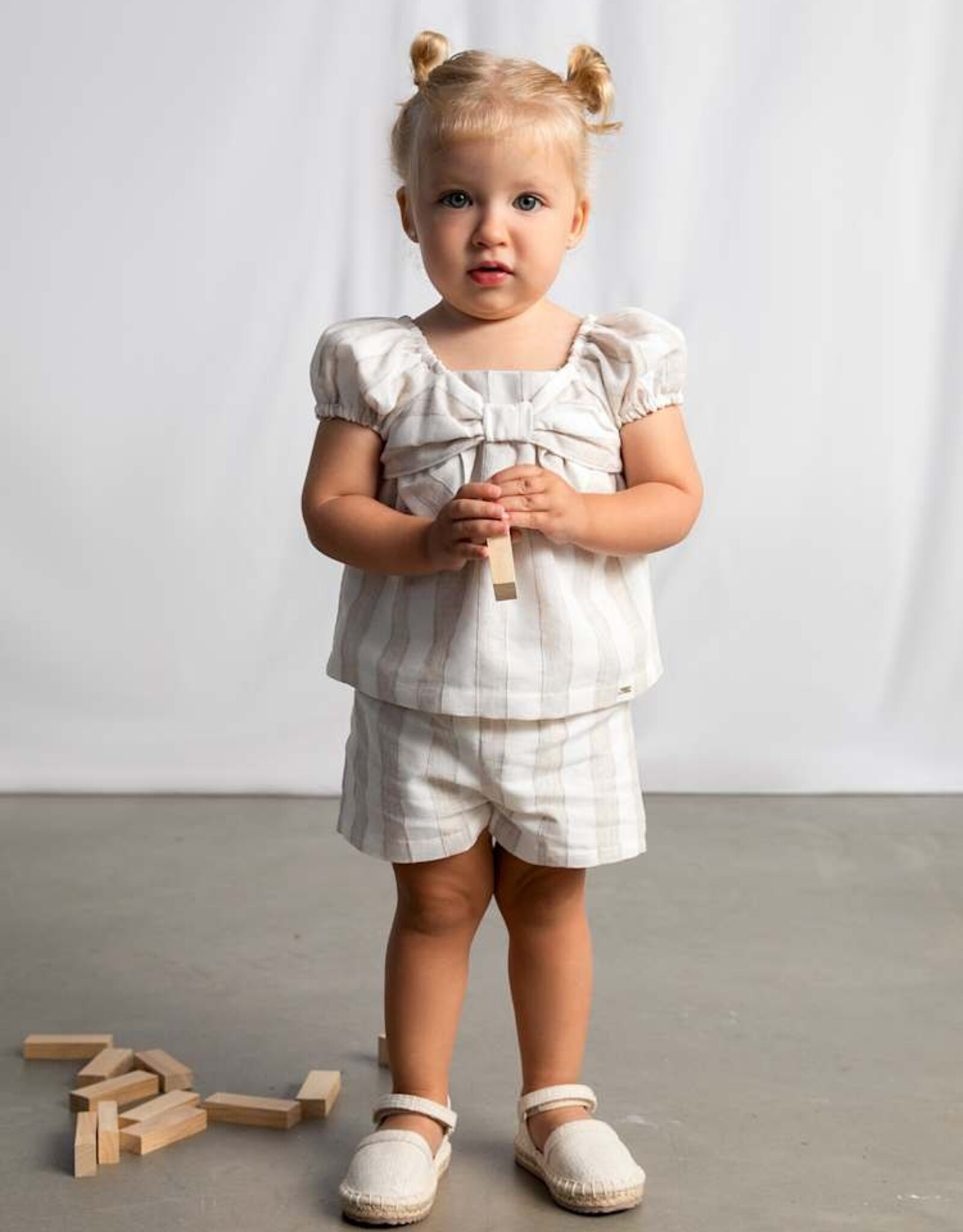 Mayoral SP26 Blouse&Short Stripe Set