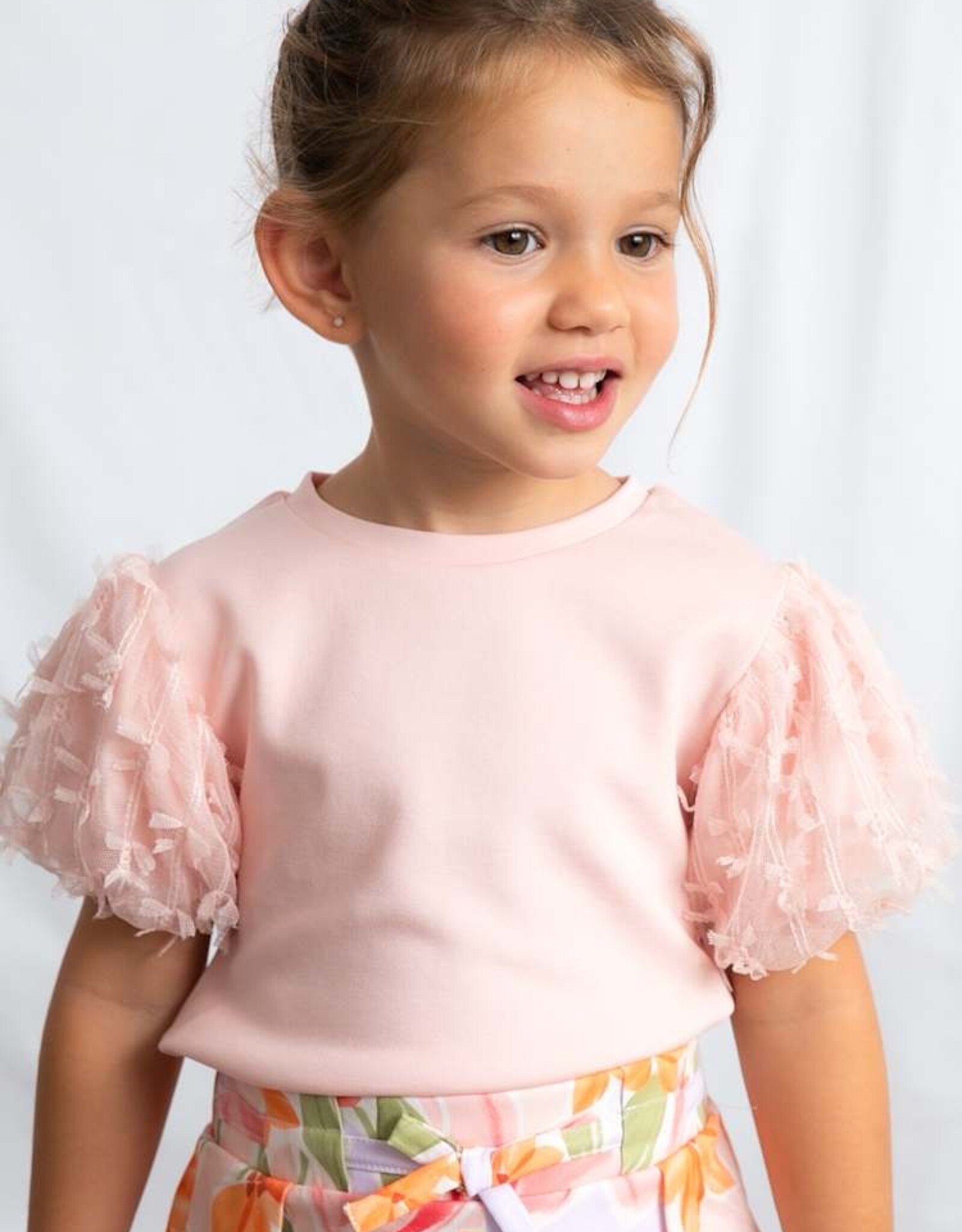 Mayoral SP26 G Tulle Sleeve Shirt