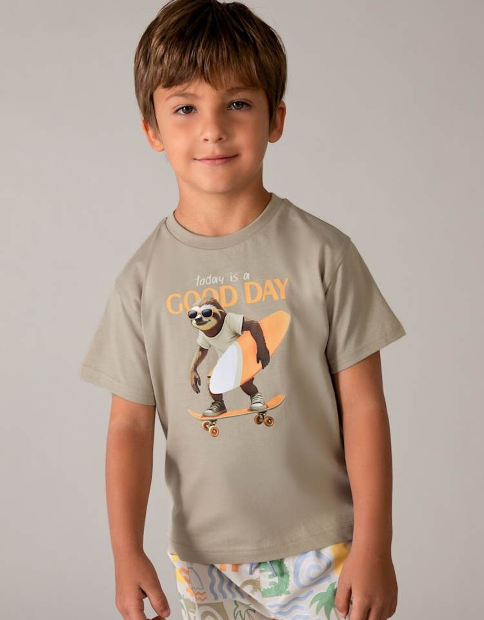 Mayoral SP26 B Good Day Sloth  T-Shirt
