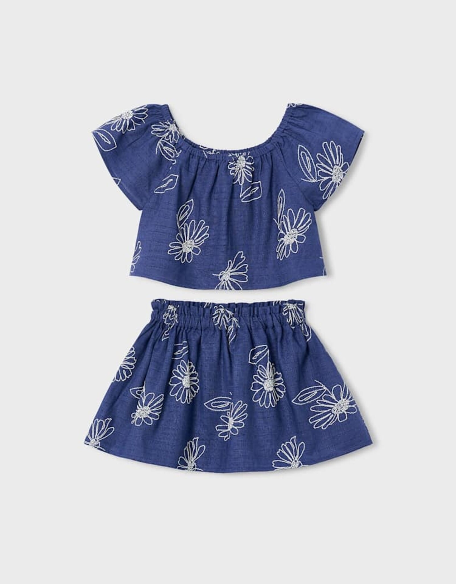 Mayoral SP26 G Linen Shirt & Skirt Set