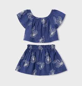 Mayoral SP26 G Linen Shirt & Skirt Set