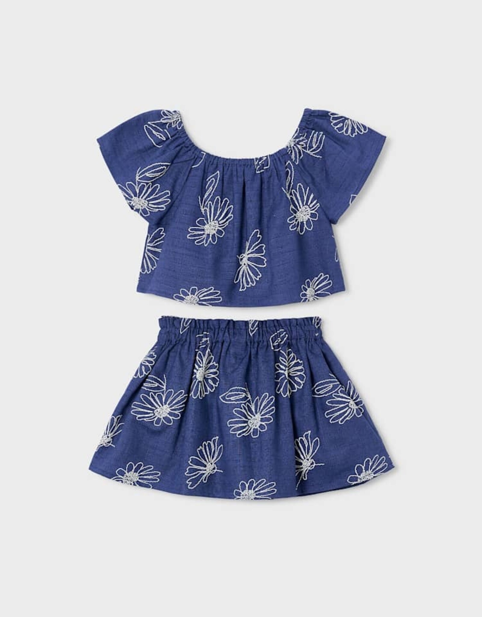 Mayoral SP26 G Linen Shirt & Skirt Set