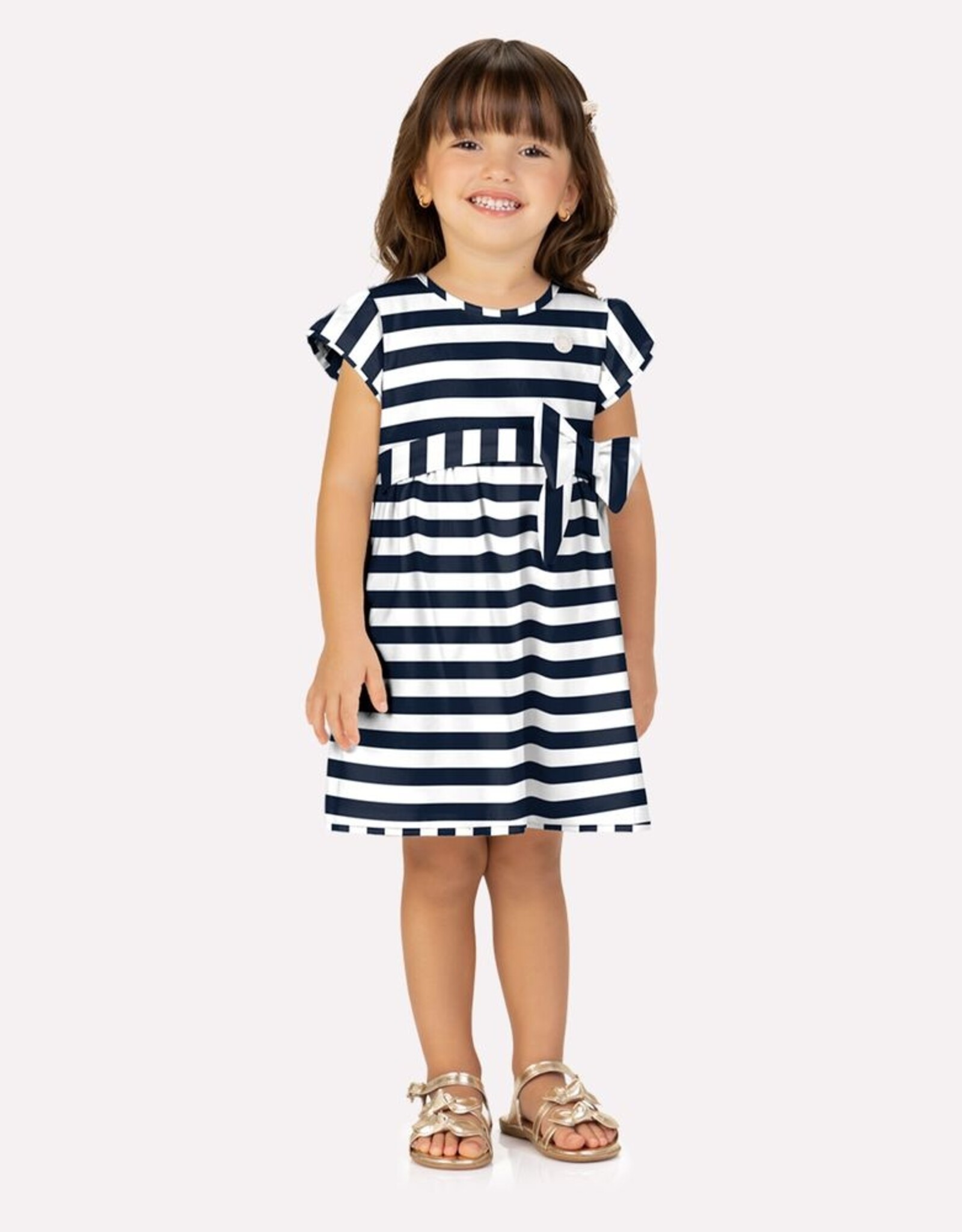 Milon SP26 G Stripe Bow Dress