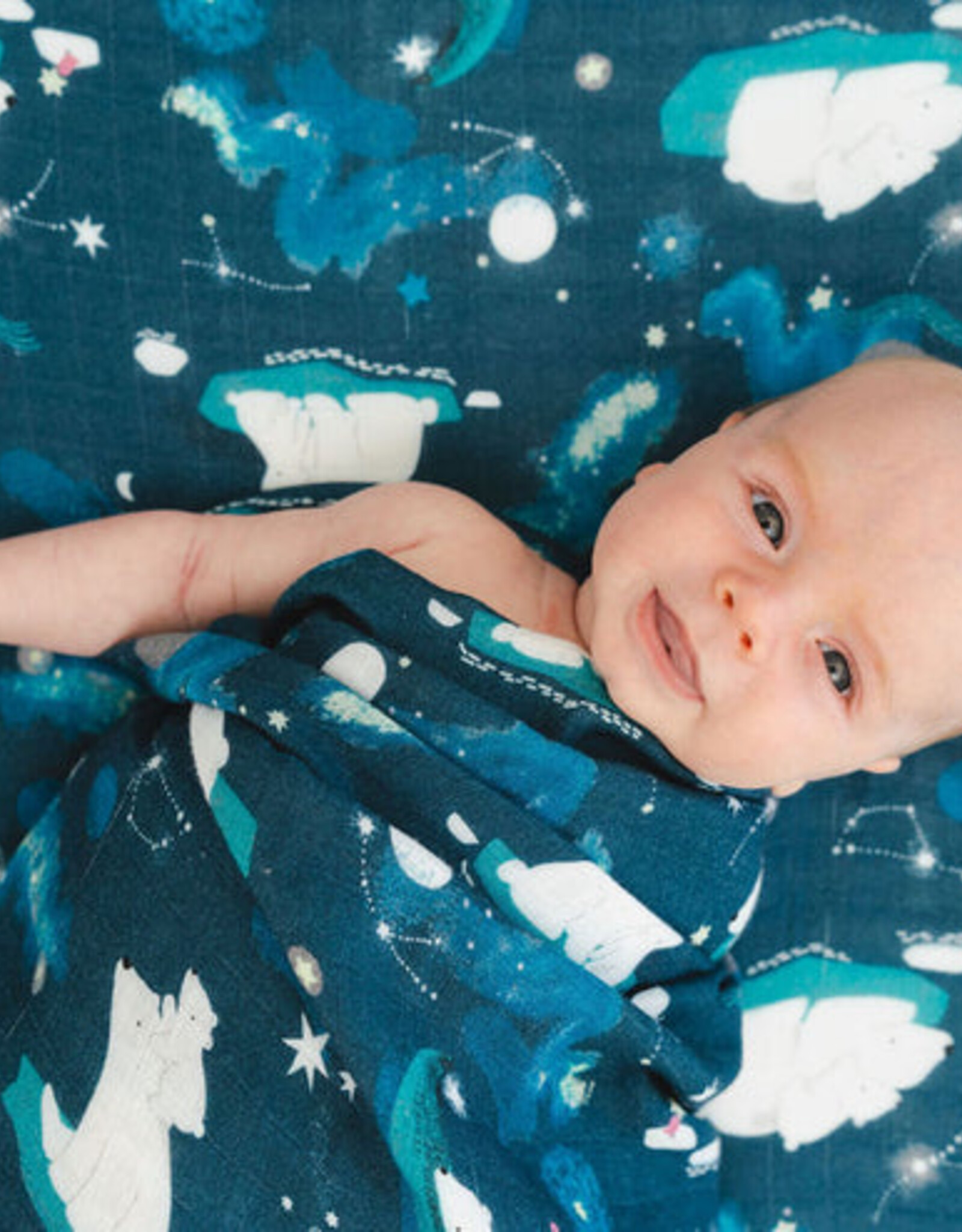 LouLou Lollipop Single Swaddle - Stargazing Bear