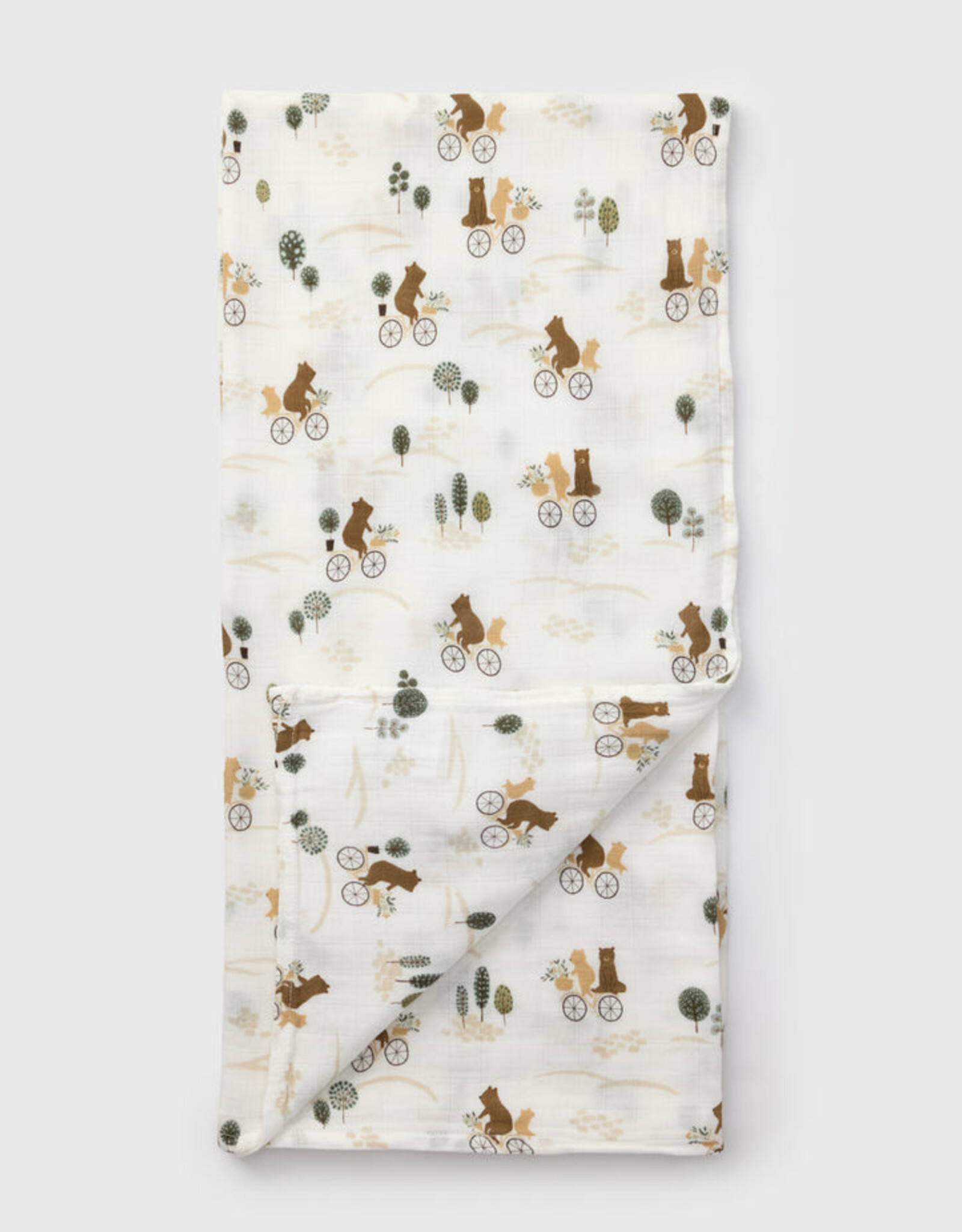 LouLou Lollipop Single Swaddle - Bears on Bike