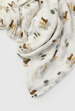 LouLou Lollipop Single Swaddle - Bears on Bike