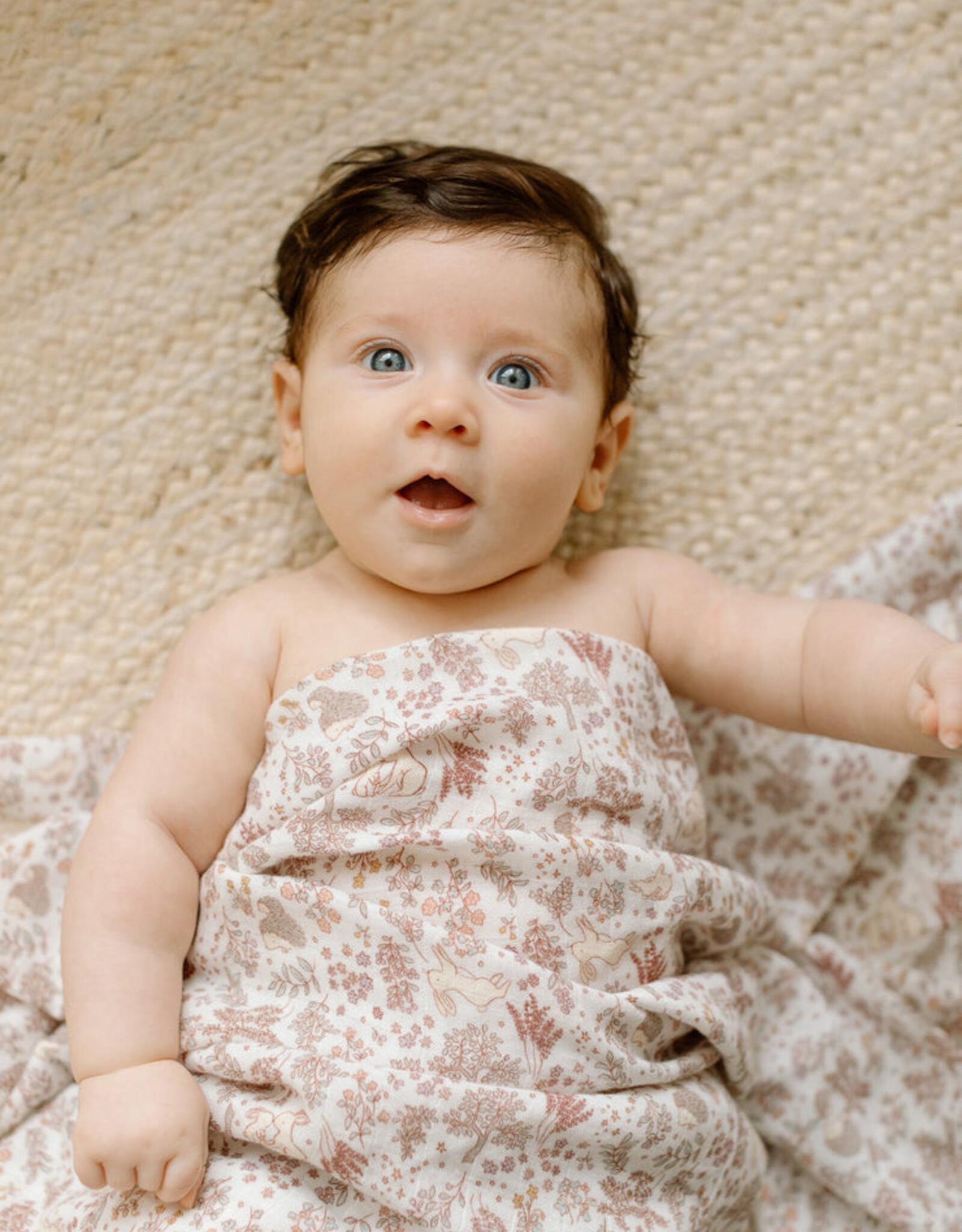 LouLou Lollipop Single Swaddle - Hedgehog Forest