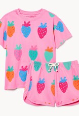 Silver Jeans SP26 Strawberry T-Shirt & Short Set