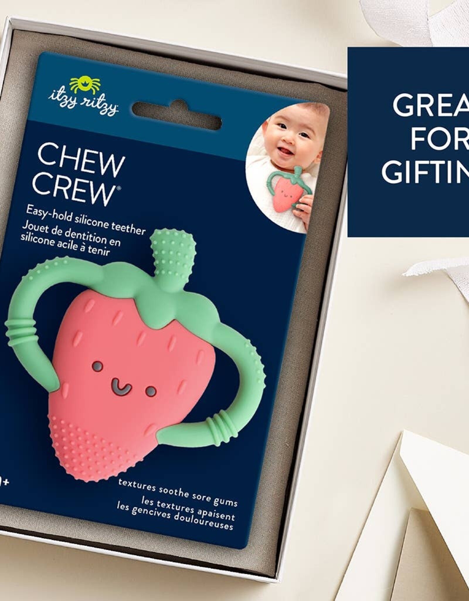Itzy Ritzy Chew Crew Strawberry