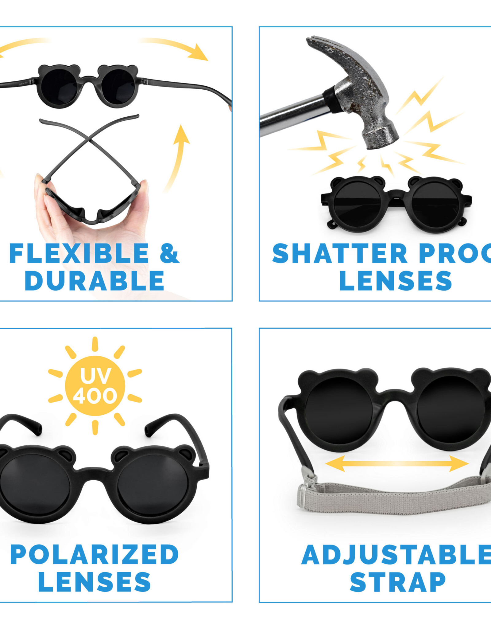Jan & Jul S26 BearSunglass - Assorted