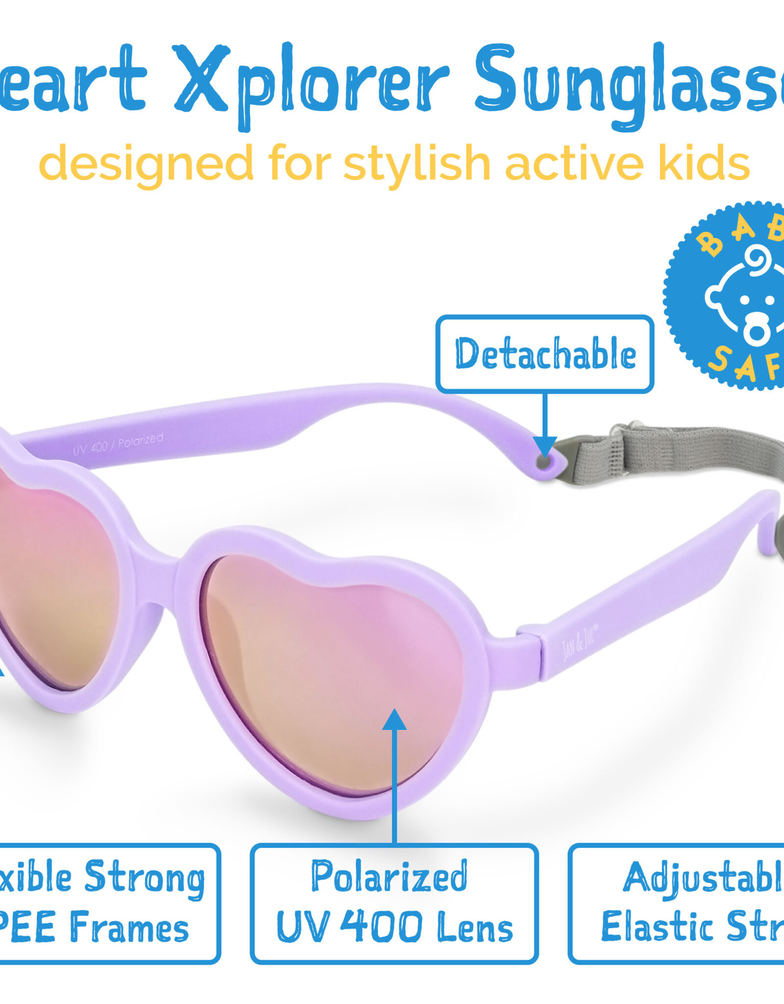 Jan & Jul S26 HeartSunglass - Assorted