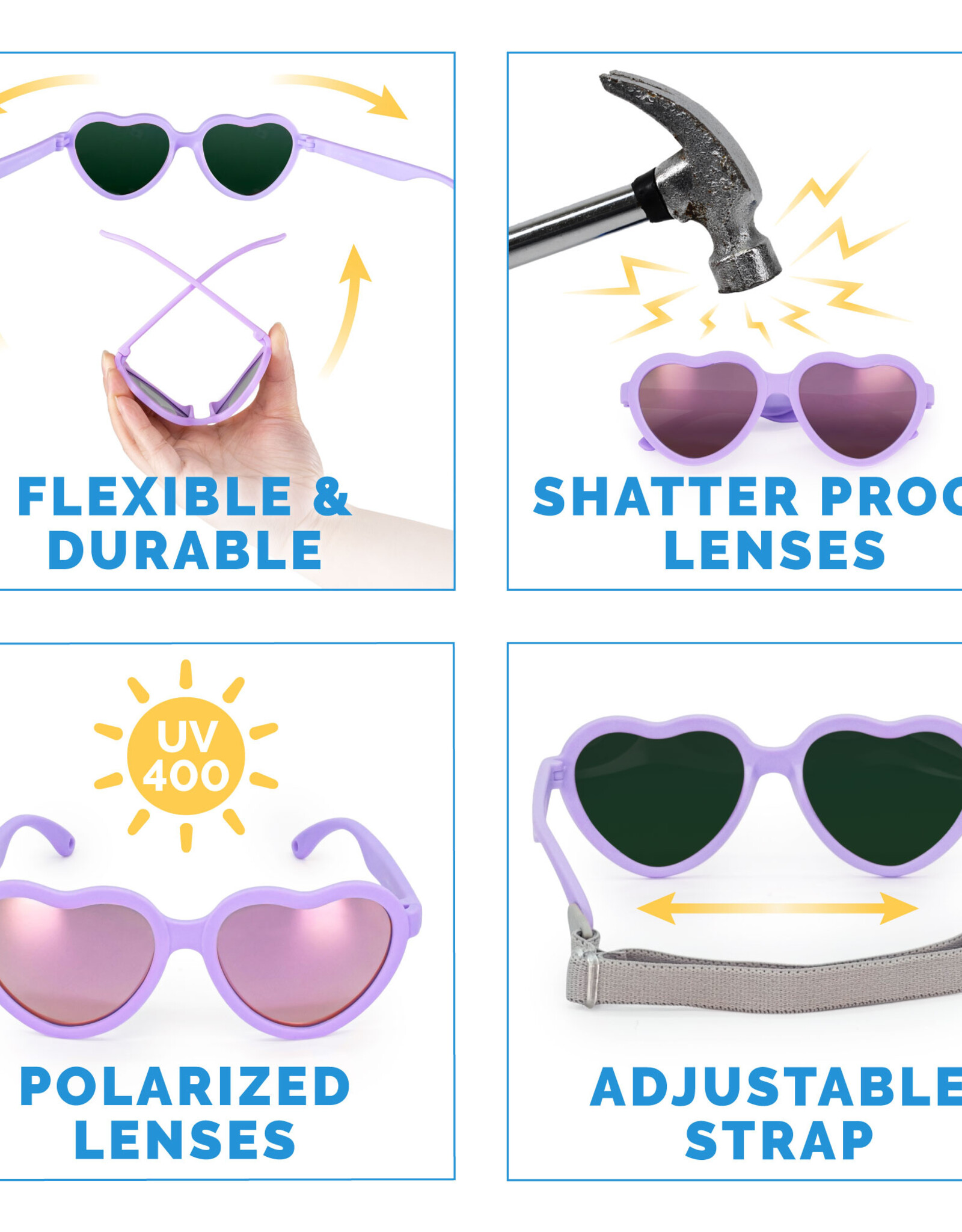 Jan & Jul S26 HeartSunglass - Assorted