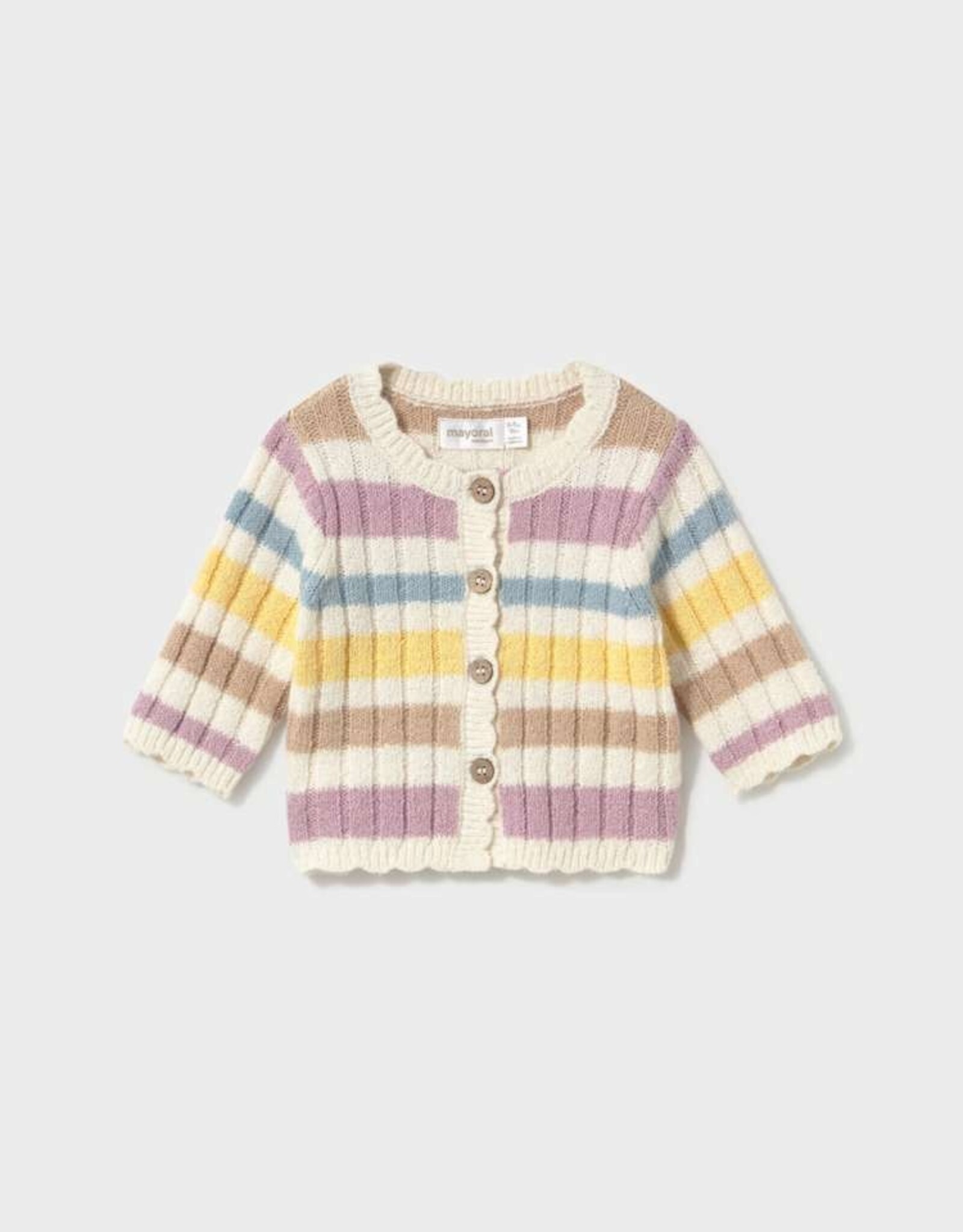 Mayoral FA26 BbyG Stripe Knit Cardigan