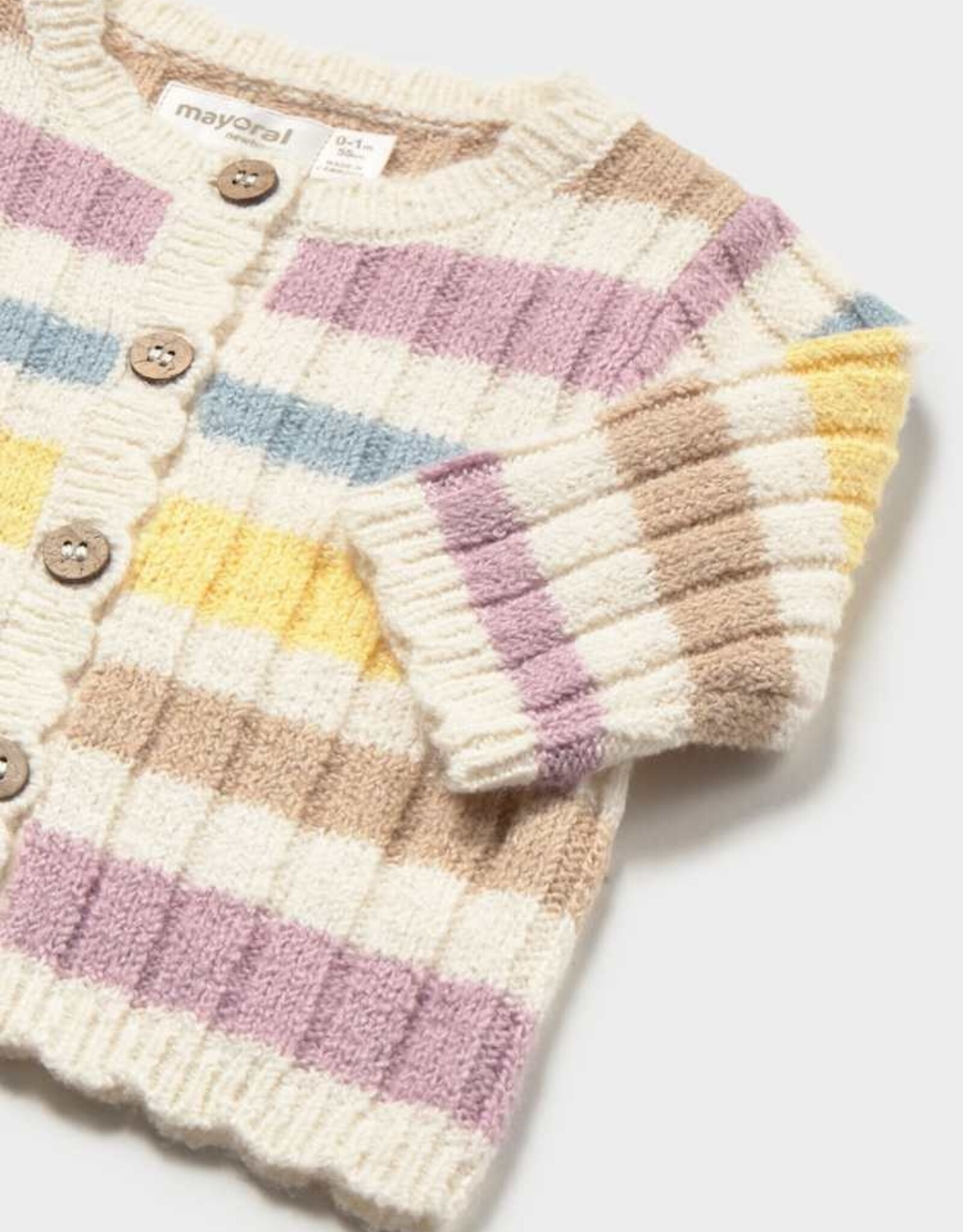 Mayoral FA26 BbyG Stripe Knit Cardigan