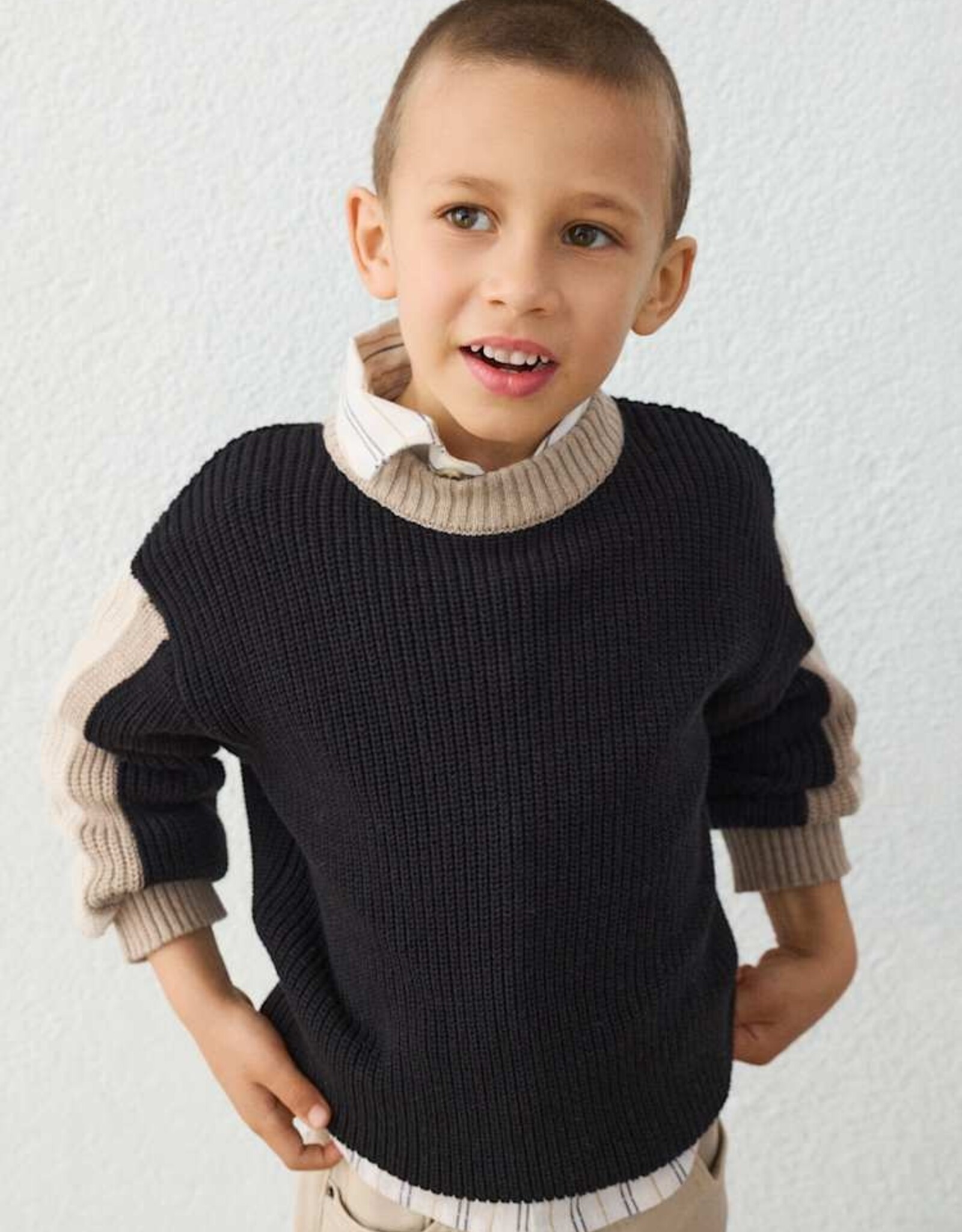 Mayoral FA26 B Contrast Knit Sweater