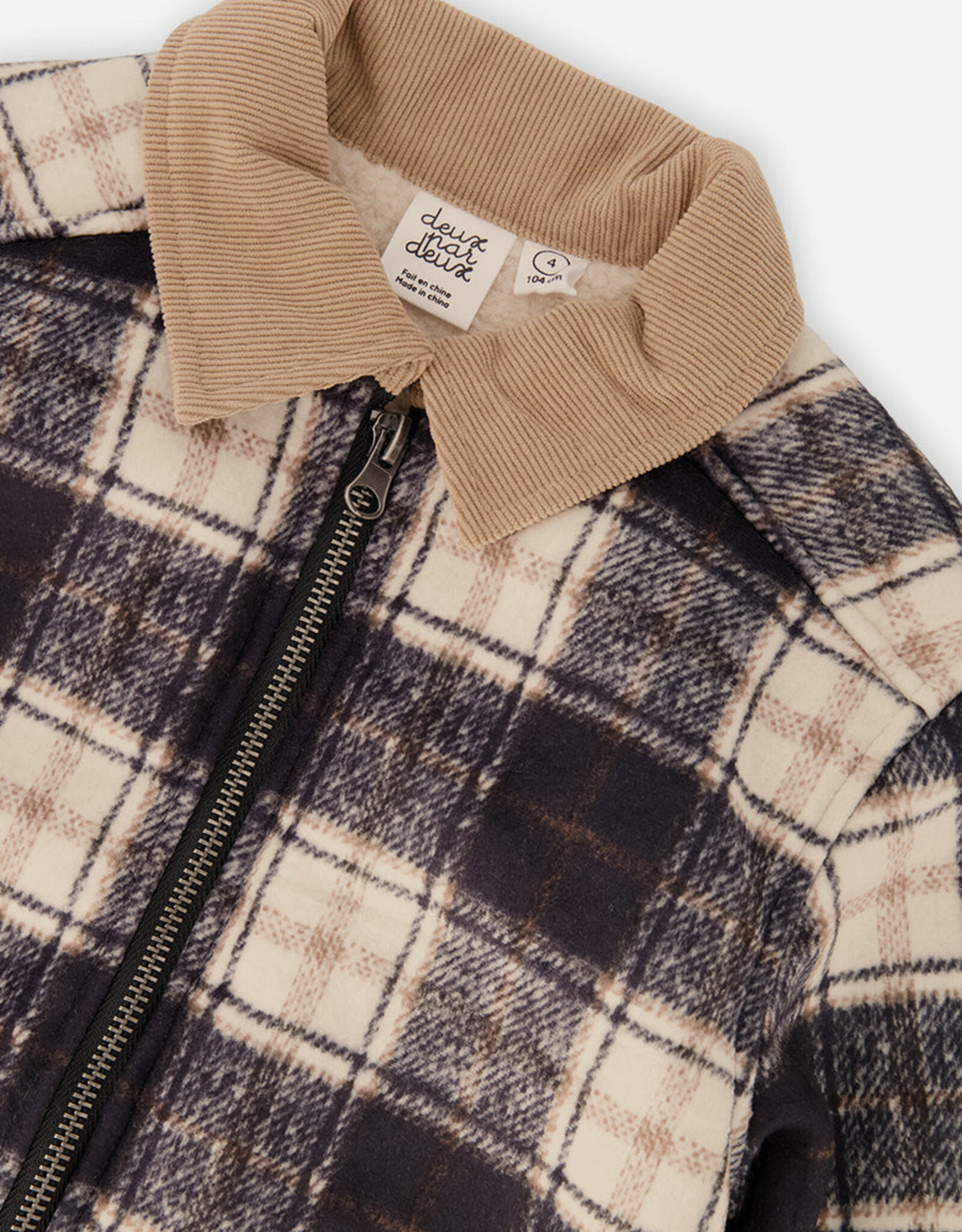 DeuxParDeux FA26 B Plaid Zip Jacket