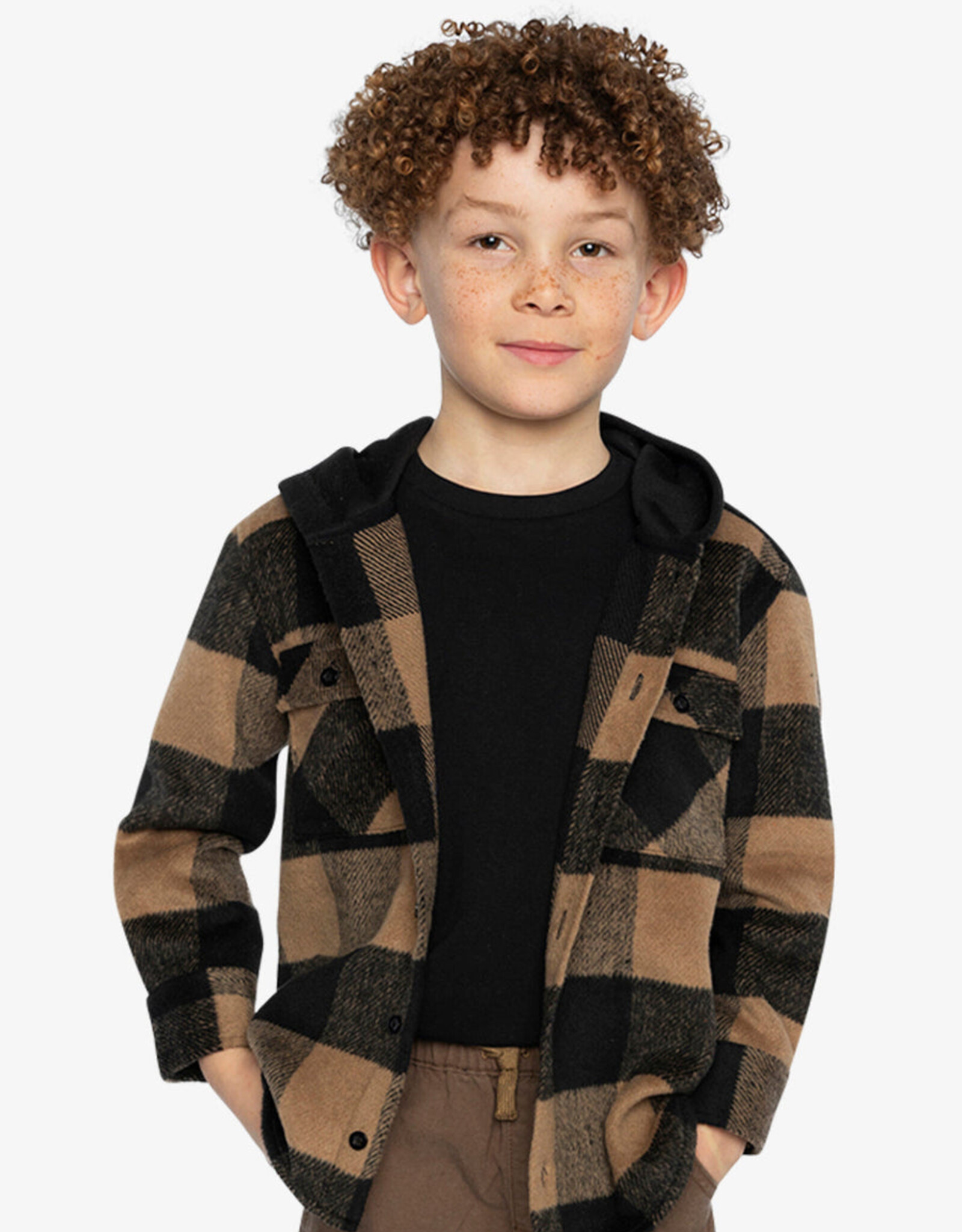 DeuxParDeux FA26 B Flannel Shirt w/Hood