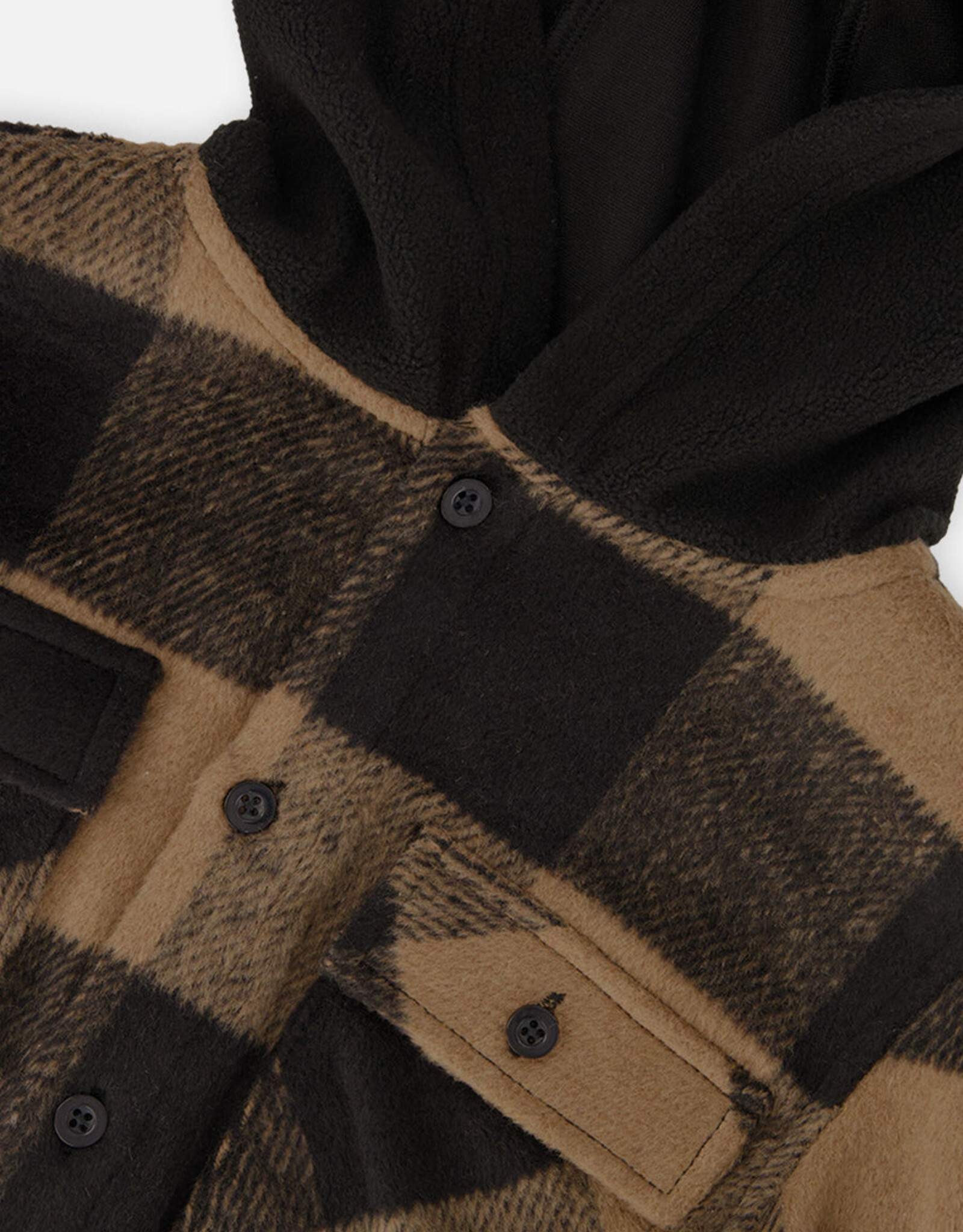 DeuxParDeux FA26 B Flannel Shirt w/Hood