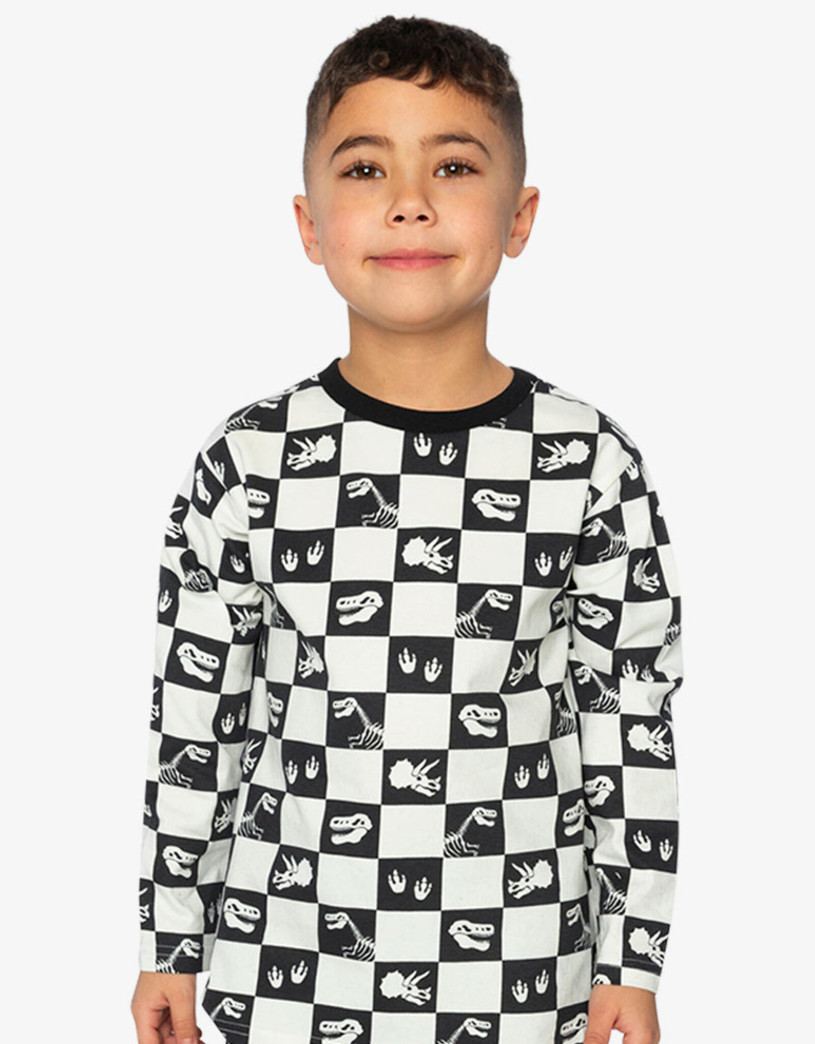 DeuxParDeux FA26 B Checker Dino Top