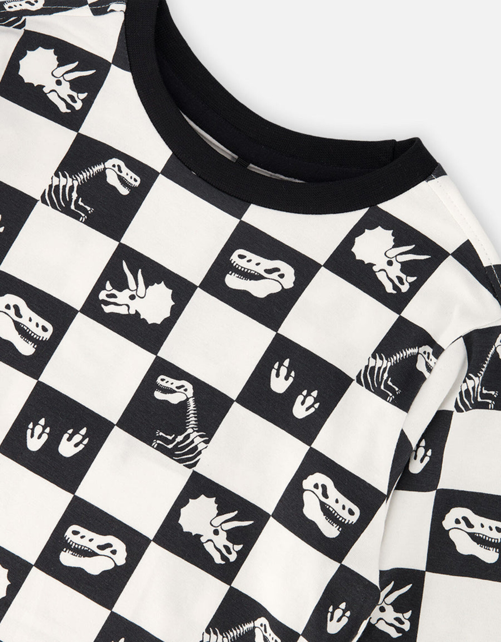 DeuxParDeux FA26 B Checker Dino Top