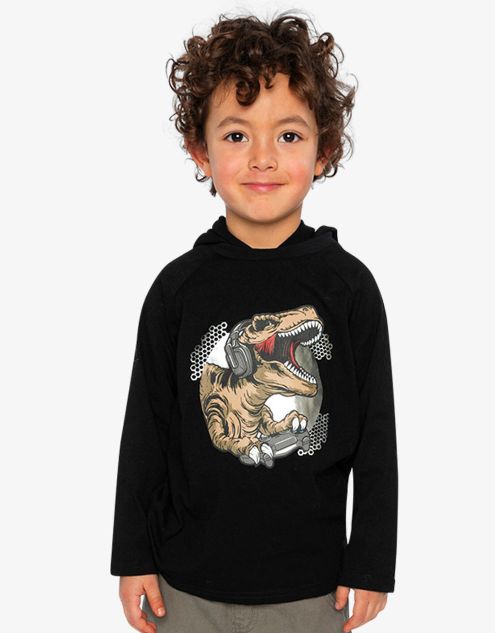 DeuxParDeux FA26 B Gaming Dino Hood Top