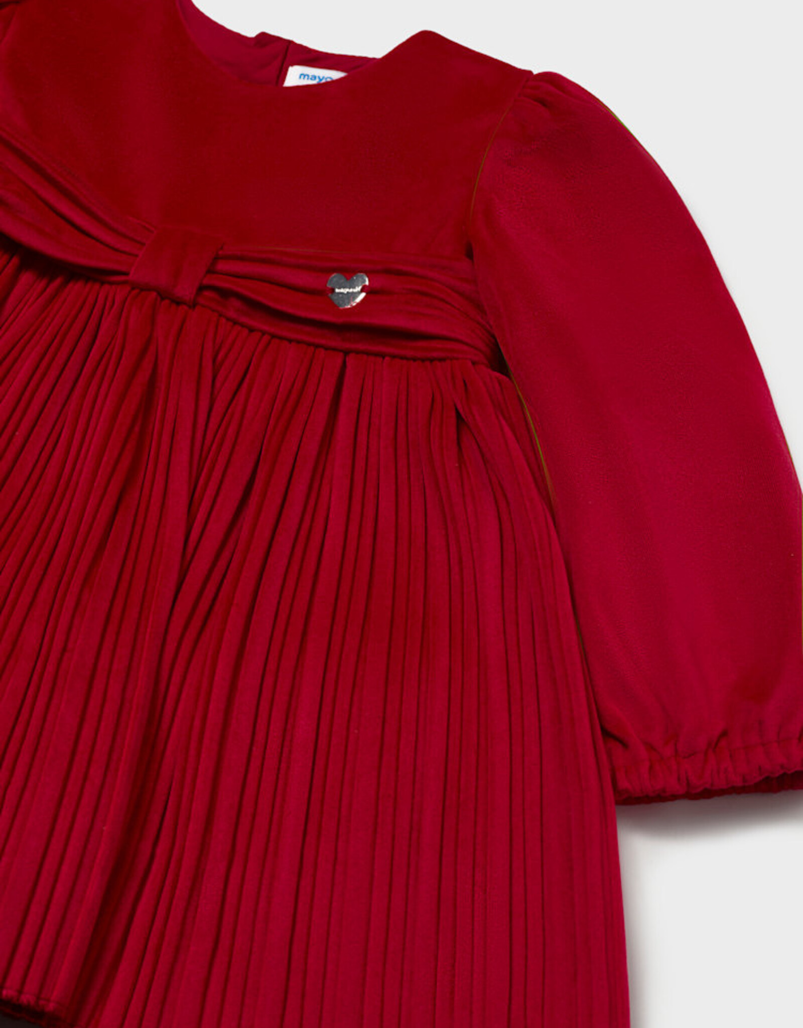 Mayoral FA26 BbyG Pleat Velvet Dress