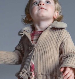 Mayoral FA26 BG Faux Fur Collar Cardi