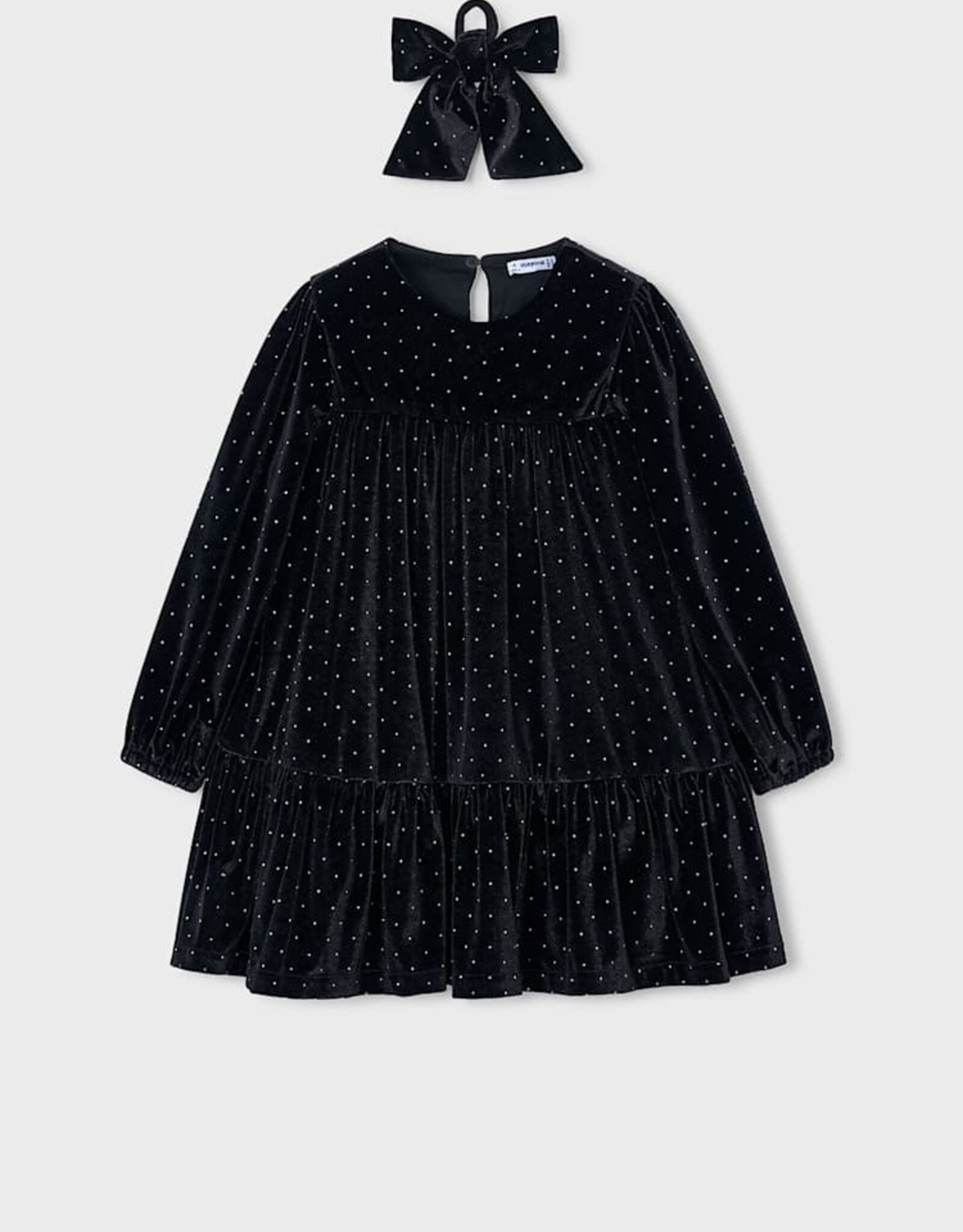 Mayoral FA26 G VelvetDress w/HairTie