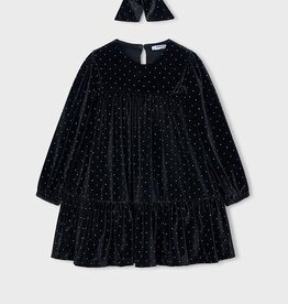 Mayoral FA26 G VelvetDress w/HairTie