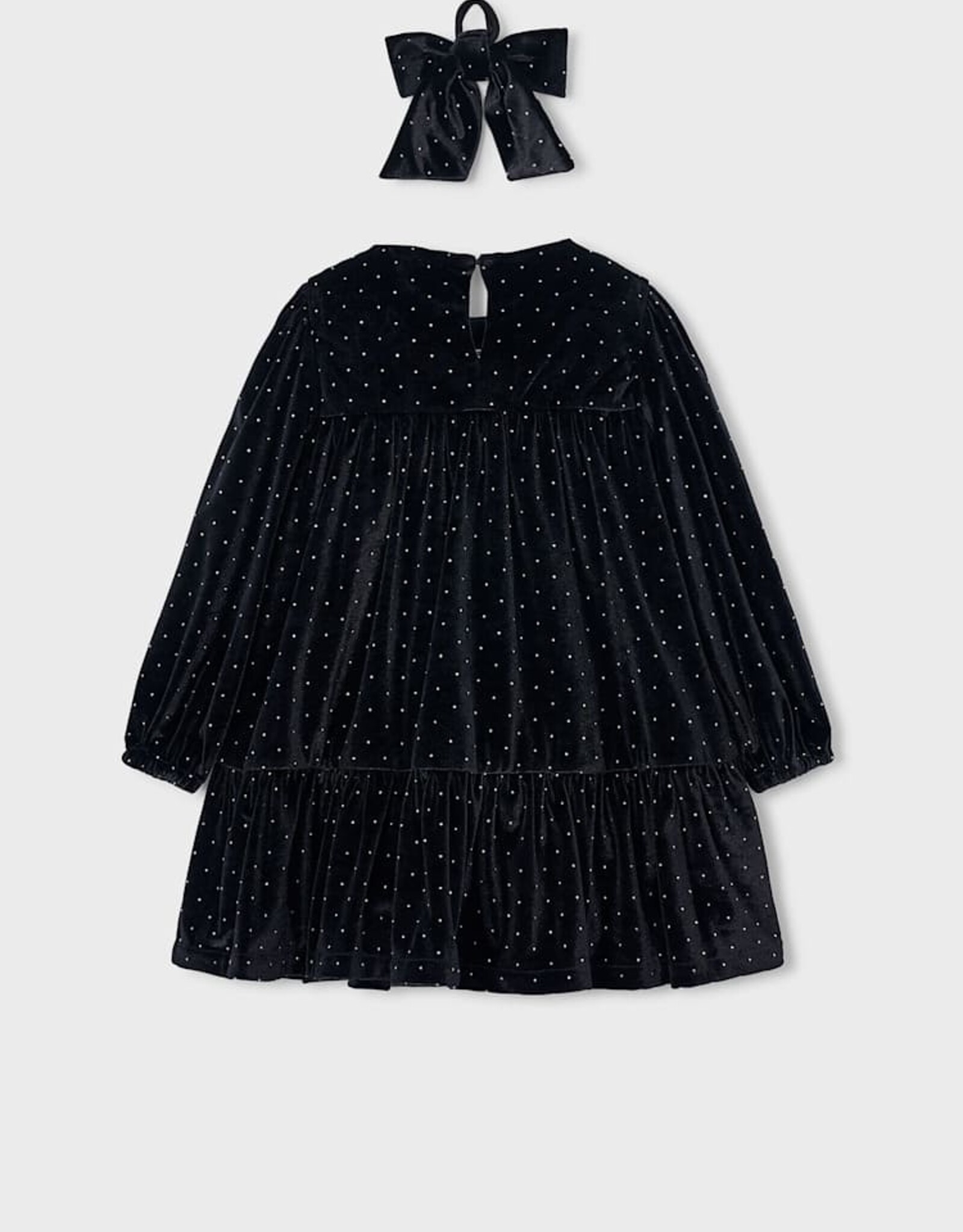 Mayoral FA26 G VelvetDress w/HairTie