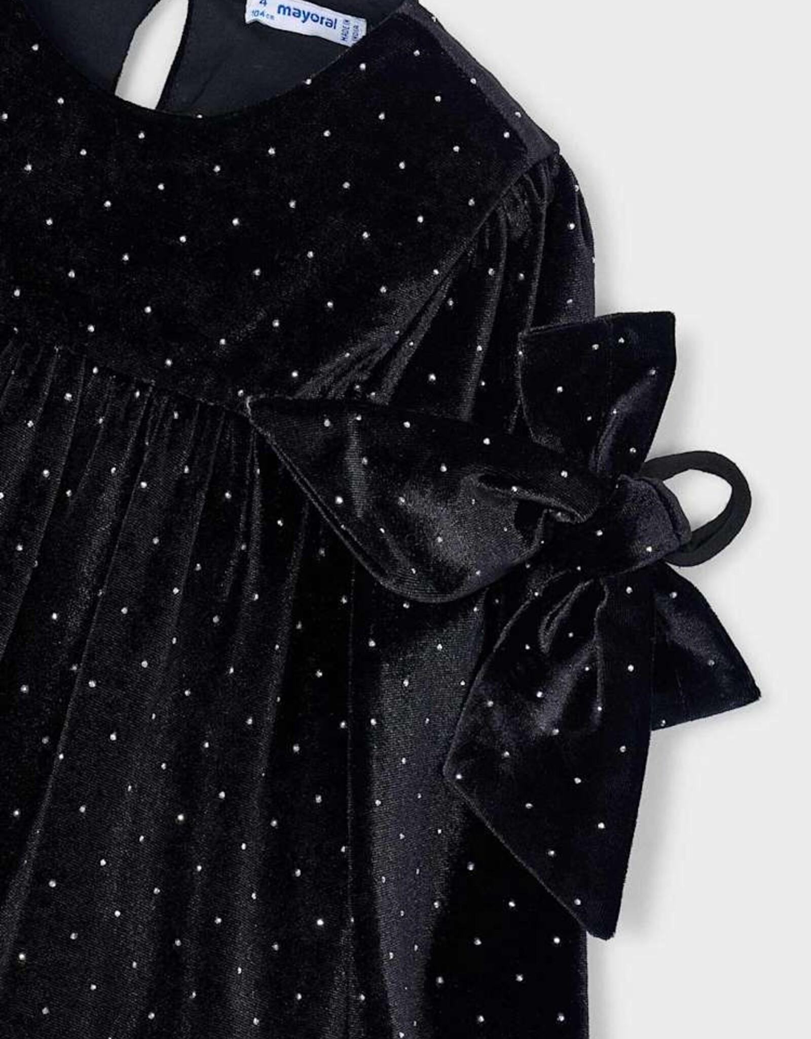Mayoral FA26 G VelvetDress w/HairTie
