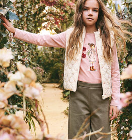 DeuxParDeux FA26 G Floral Cord Puffy Vest