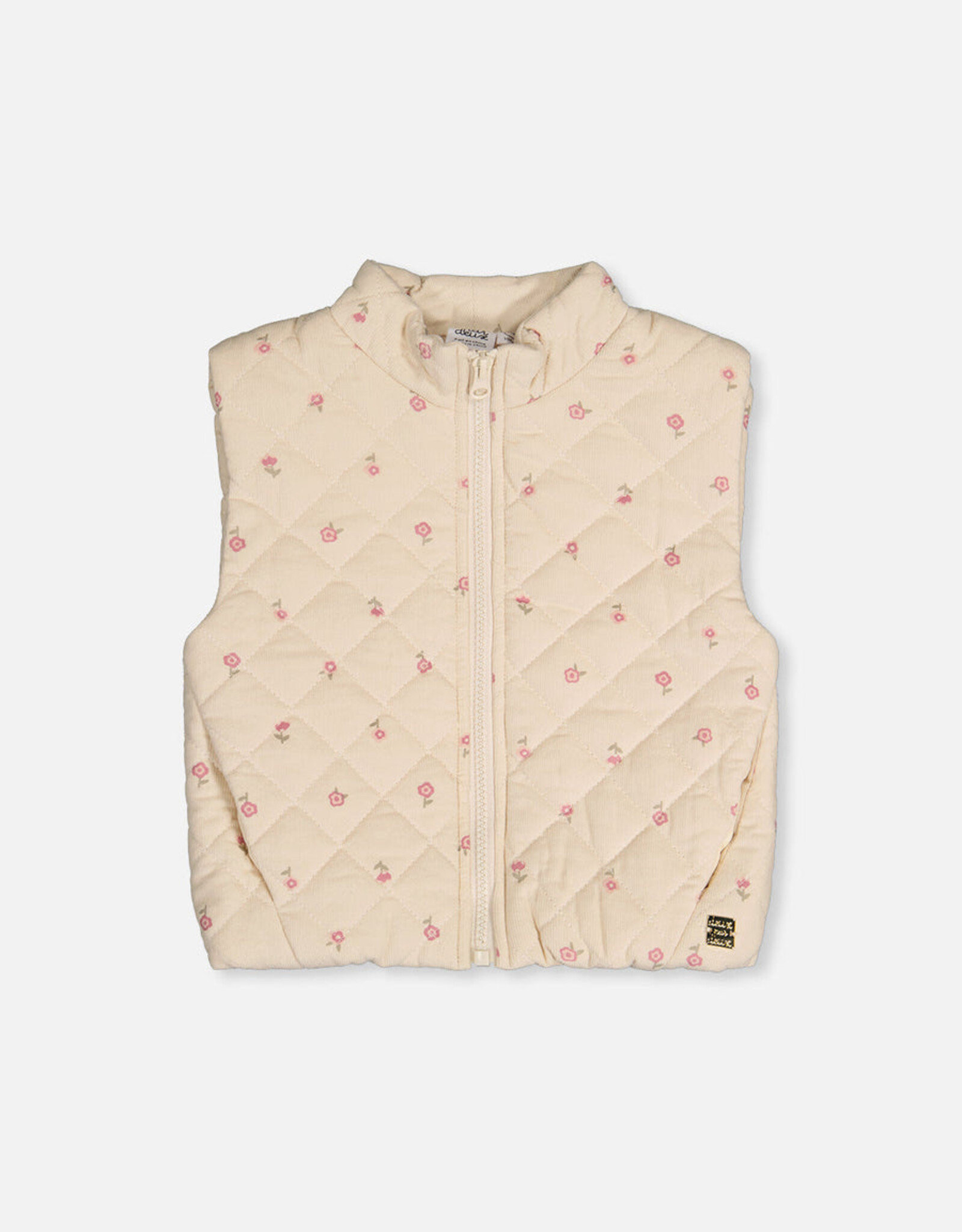 DeuxParDeux FA26 G Floral Cord Puffy Vest