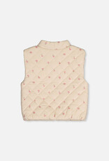 DeuxParDeux FA26 G Floral Cord Puffy Vest