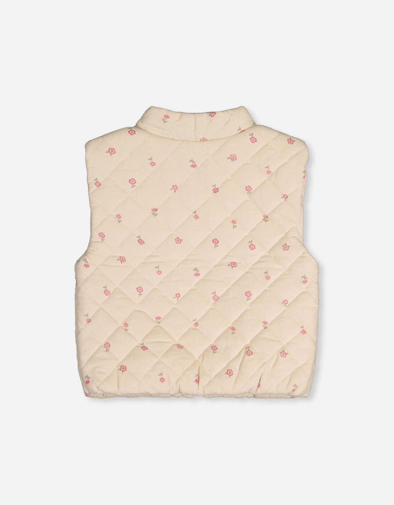 DeuxParDeux FA26 G Floral Cord Puffy Vest
