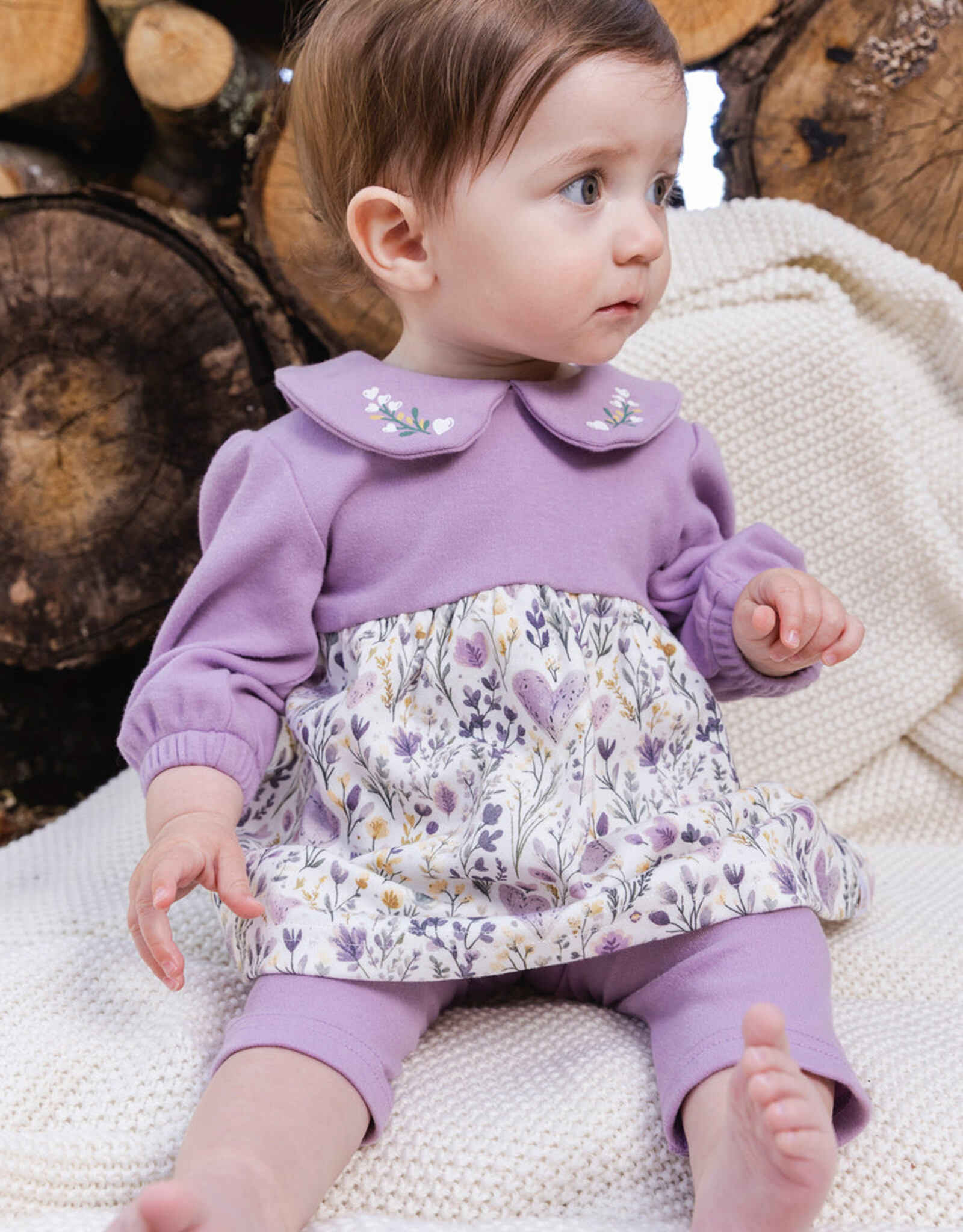 DeuxParDeux FA26 BbyG Floral Dress&Leg Set