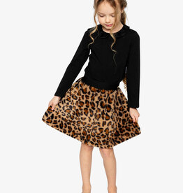 DeuxParDeux FA26 Leopard Faux Fur Skirt