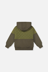 DeuxParDeux FA26 Bi-Material Zip Hood Cardi