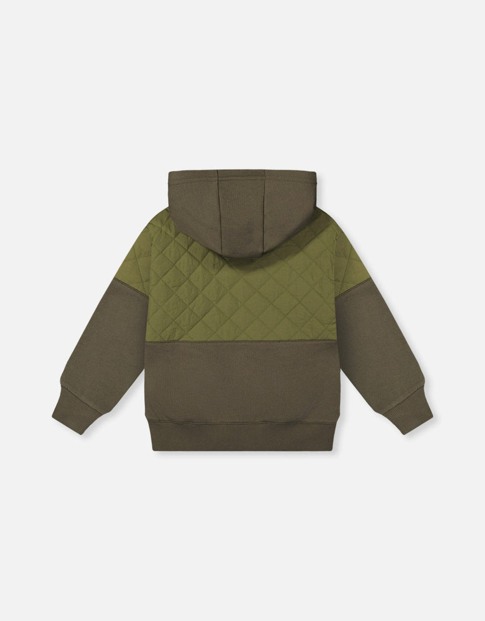 DeuxParDeux FA26 Bi-Material Zip Hood Cardi